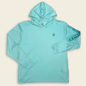 Solar Bear Aqua Blue Performance Hoodie