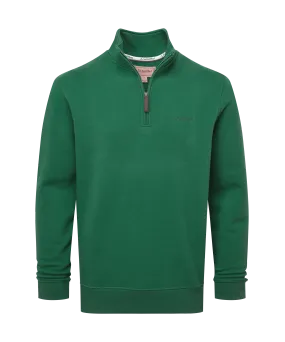St Merryn Quarter Zip Sweatshirt - Racing Green