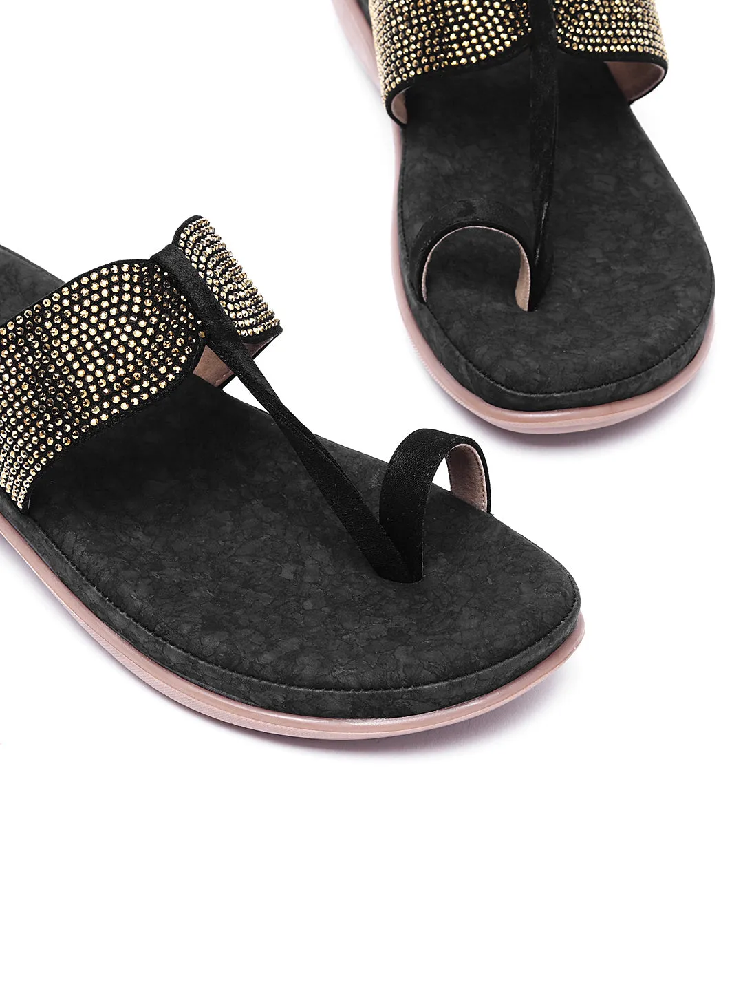 Starlight Stroll: Delco Suede Fancy Chappal