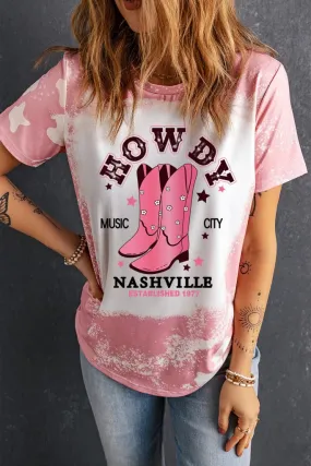 Take a Ride Pink Cowboy Boots T-Shirt
