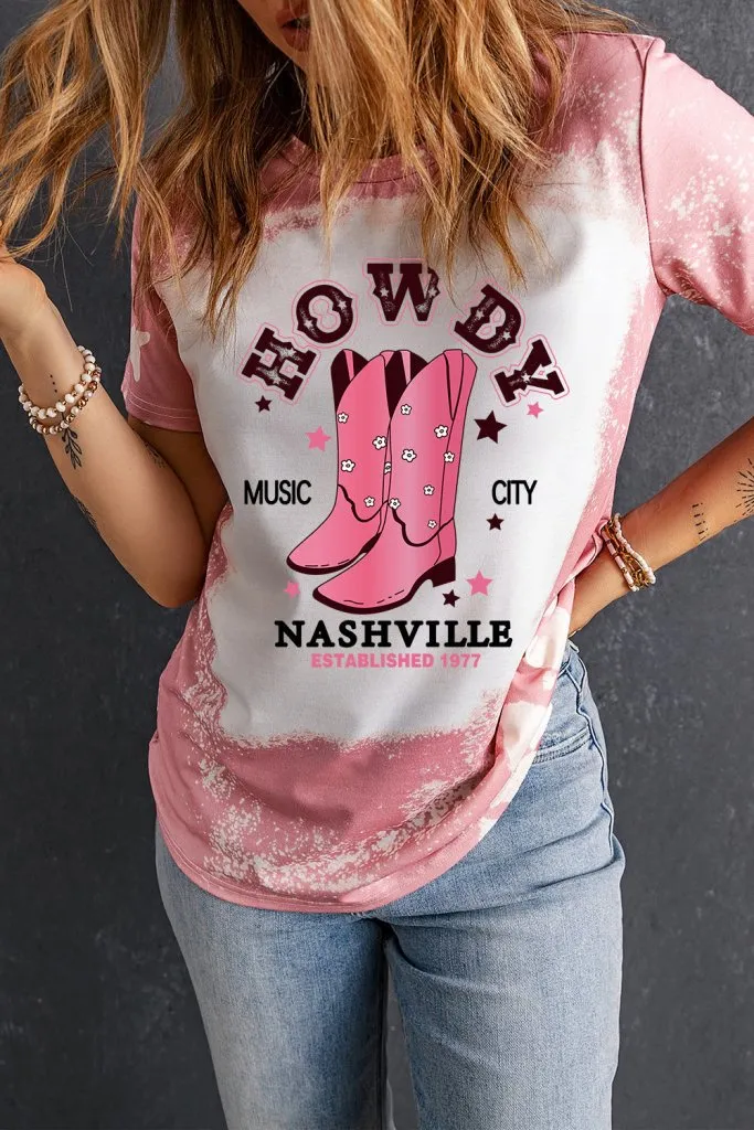 Take a Ride Pink Cowboy Boots T-Shirt