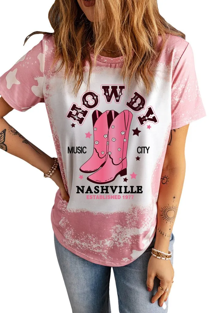 Take a Ride Pink Cowboy Boots T-Shirt