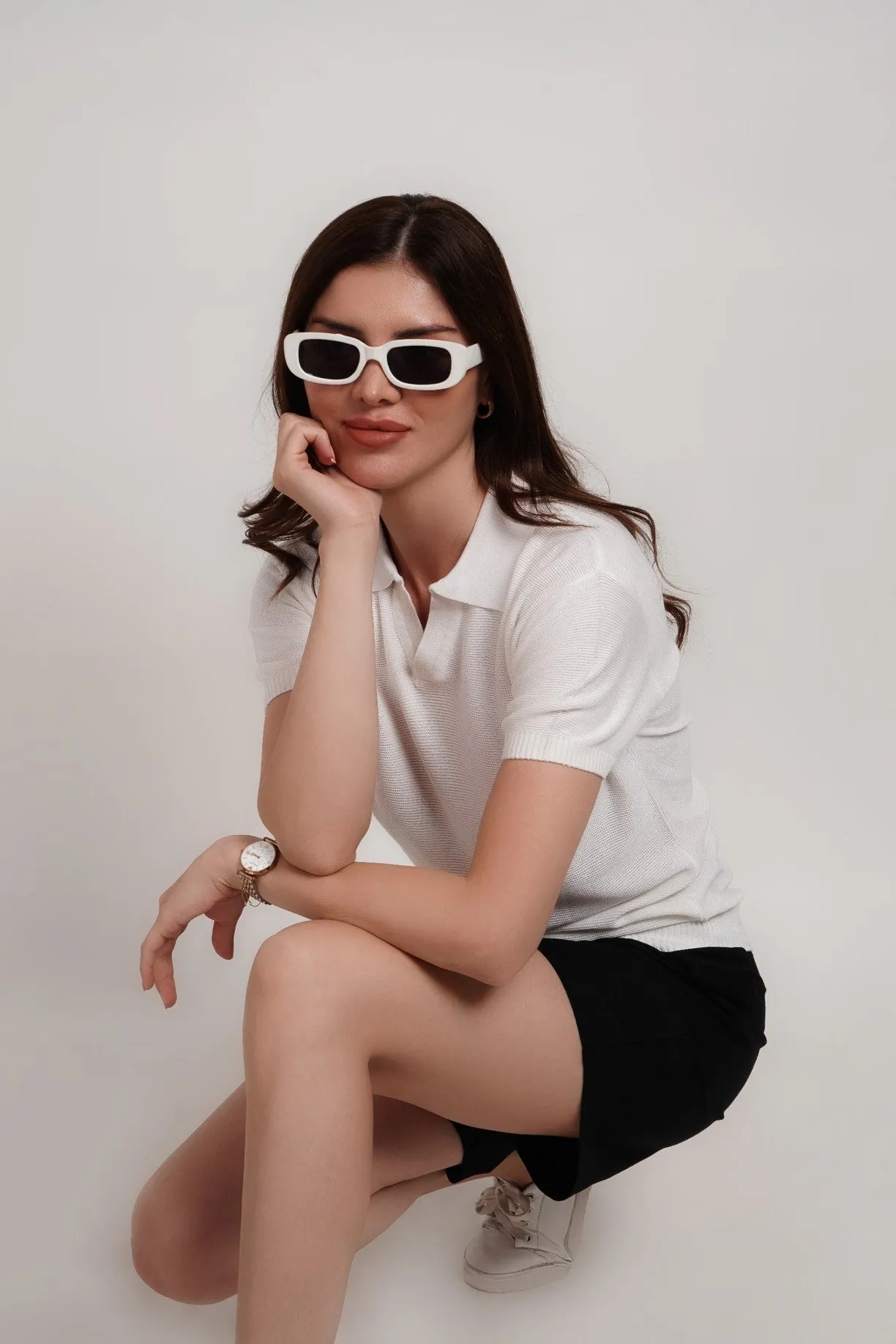 Textured Knitted Polo