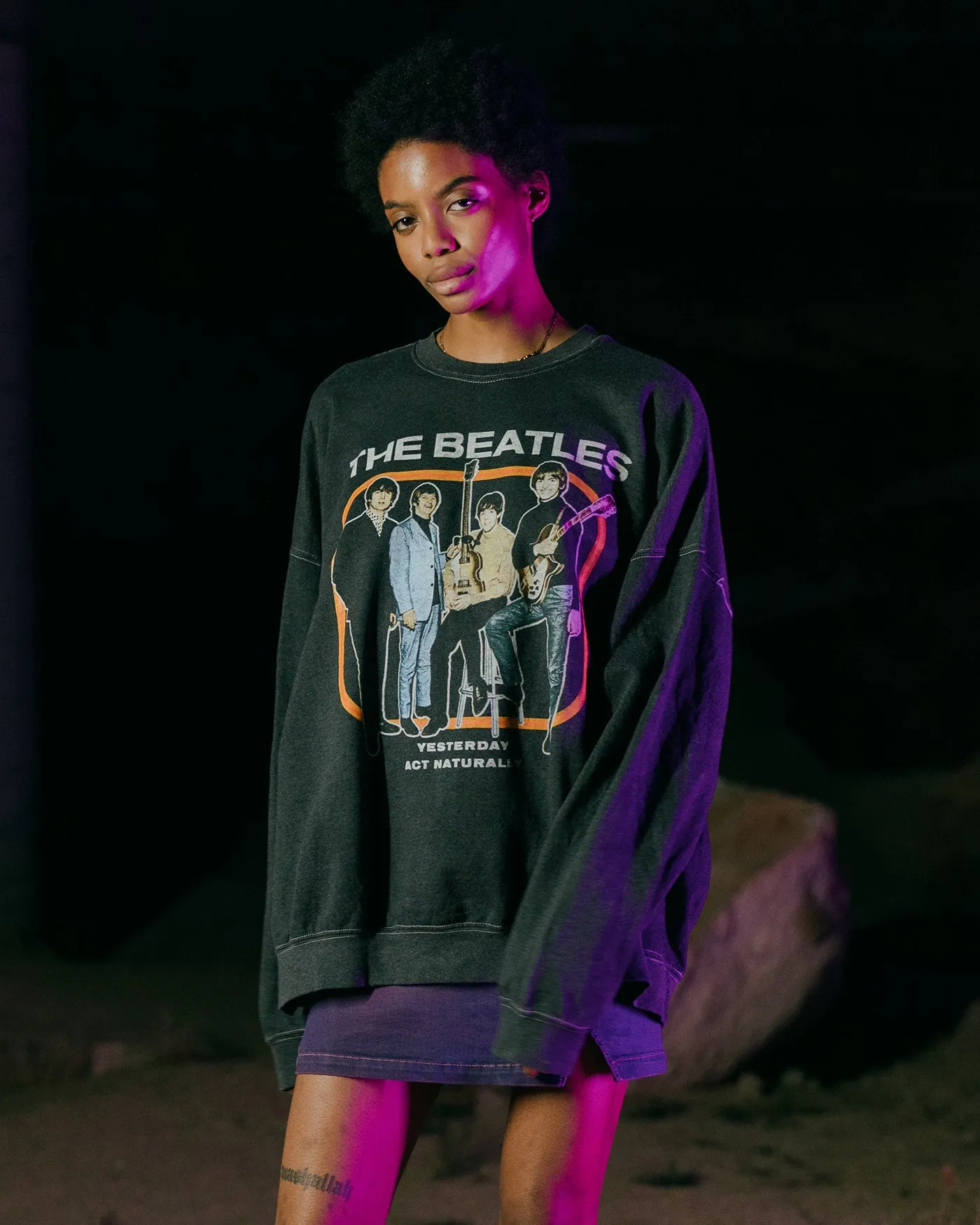 The Beatles Guitar Pose Flea Market Fleece