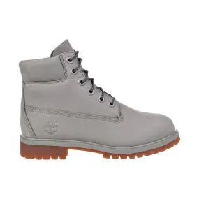 Timberland 6 Inch Premium Big Kid's Waterproof Boots Grey