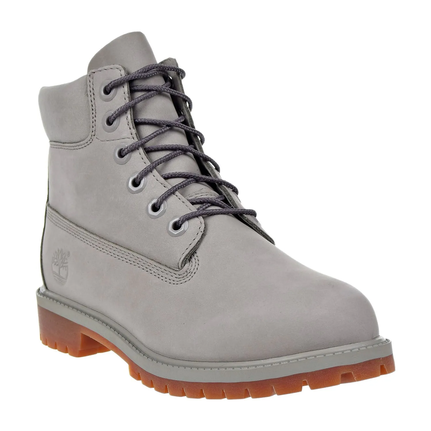 Timberland 6 Inch Premium Big Kid's Waterproof Boots Grey