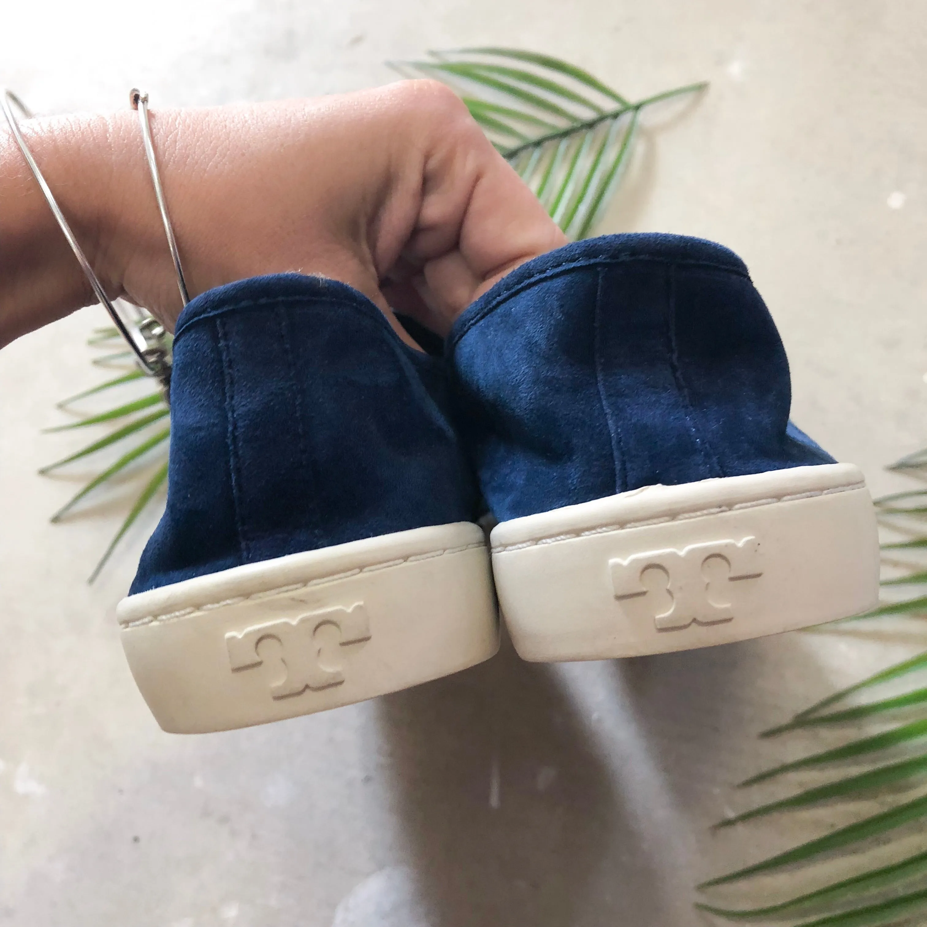 Tory Burch Suede Slip-Ons - 8.5