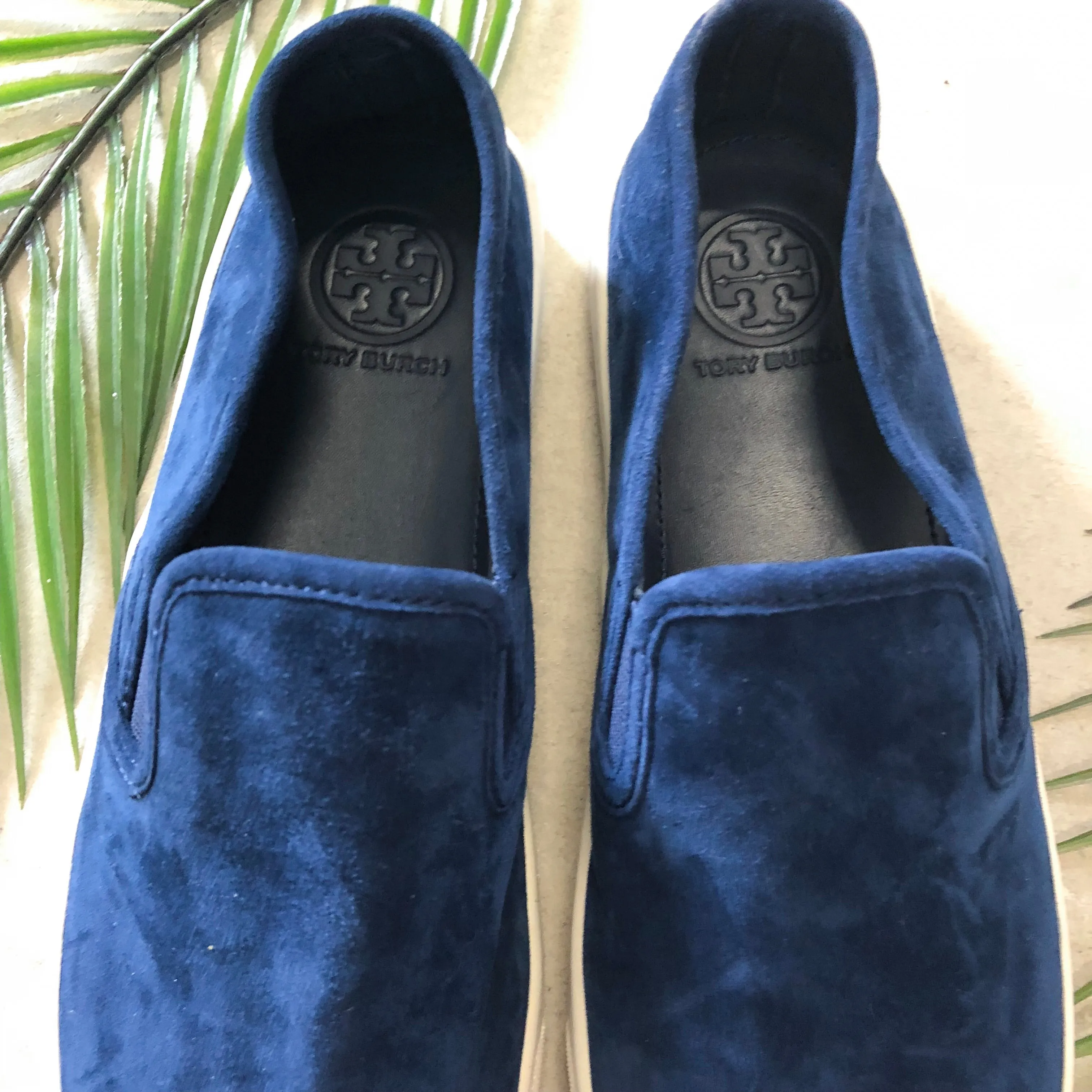 Tory Burch Suede Slip-Ons - 8.5