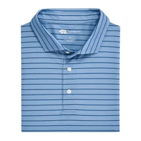 Tourney Stripe Performance Pique Polo - Endless Sky