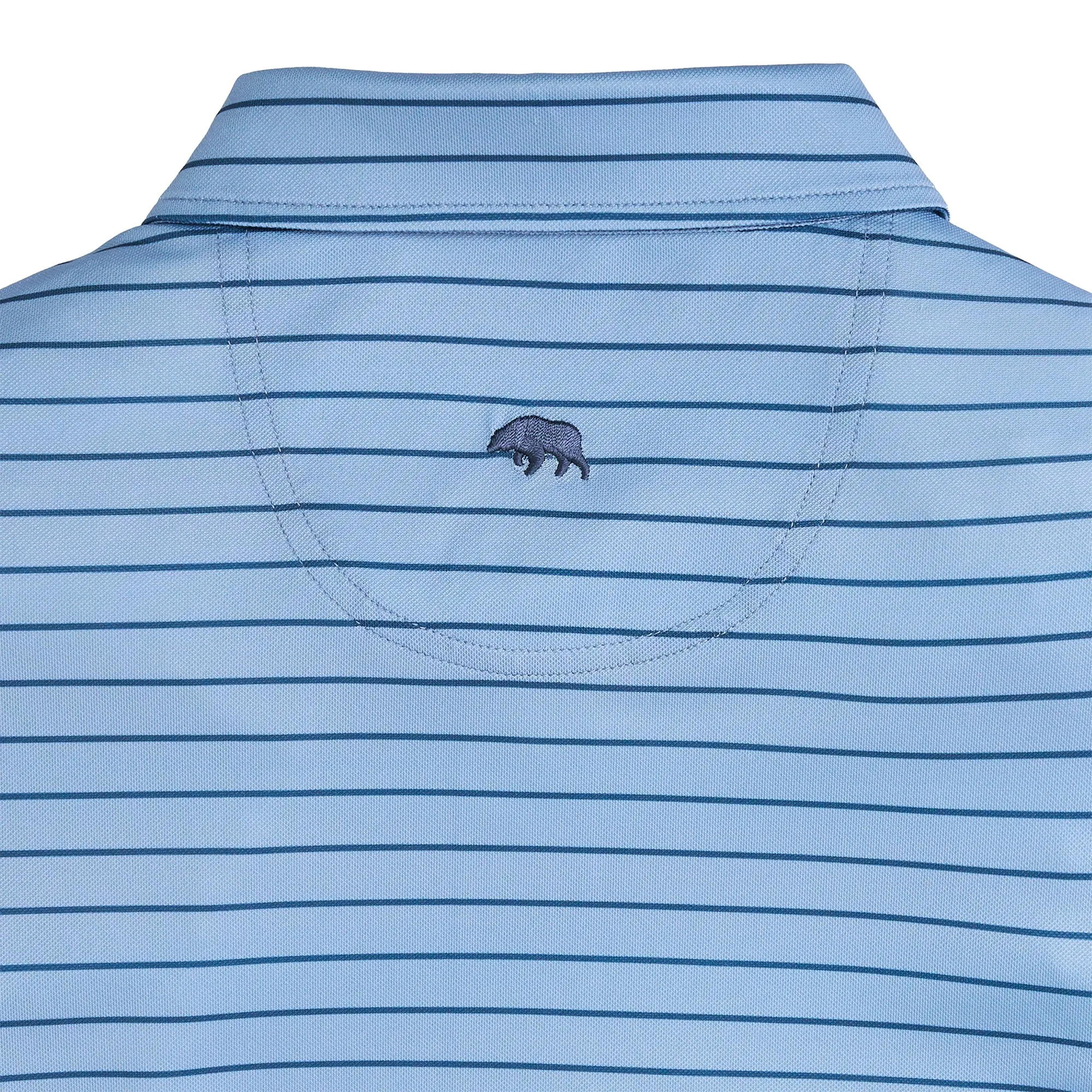 Tourney Stripe Performance Pique Polo - Endless Sky