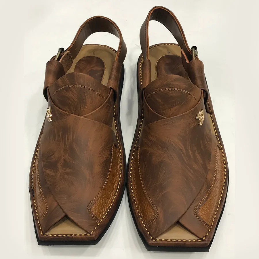Traditional Handmade Men Tan Casual Sandal
