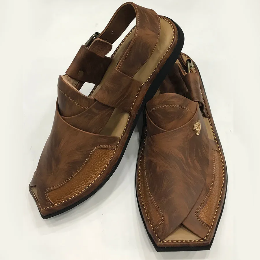Traditional Handmade Men Tan Casual Sandal