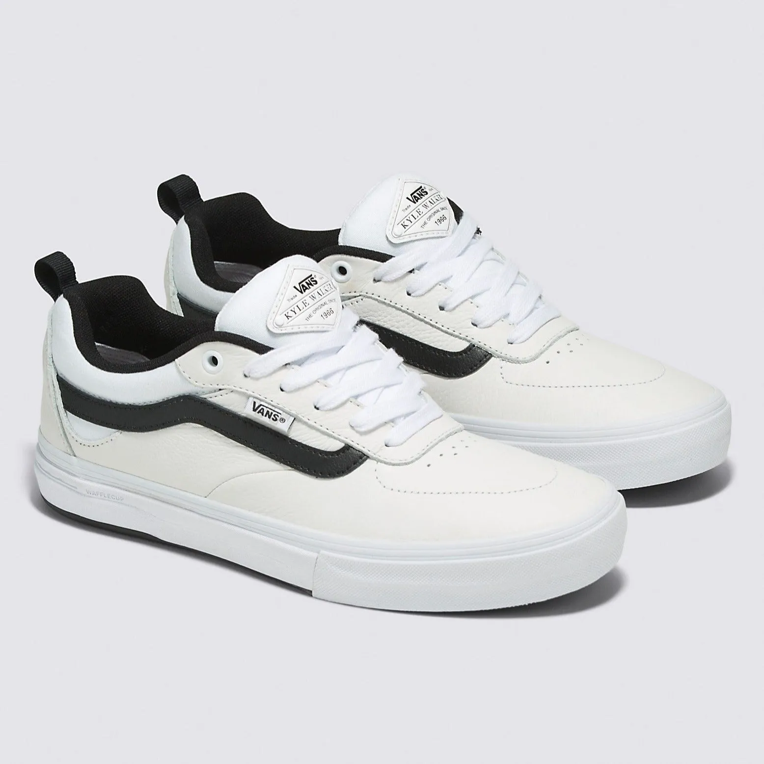 Vans Kyle Walker Leather Skateboard Shoe - True White/Black