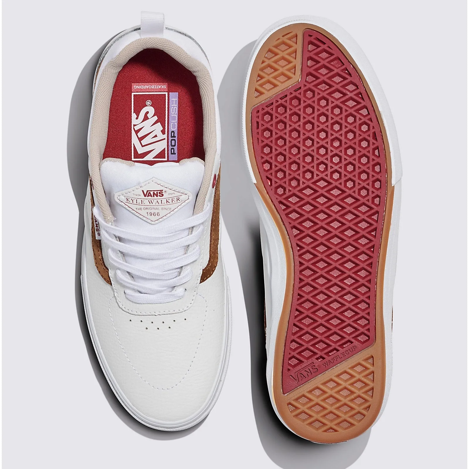 Vans Skate Kyle Walker Skateboard Shoe - White/Red
