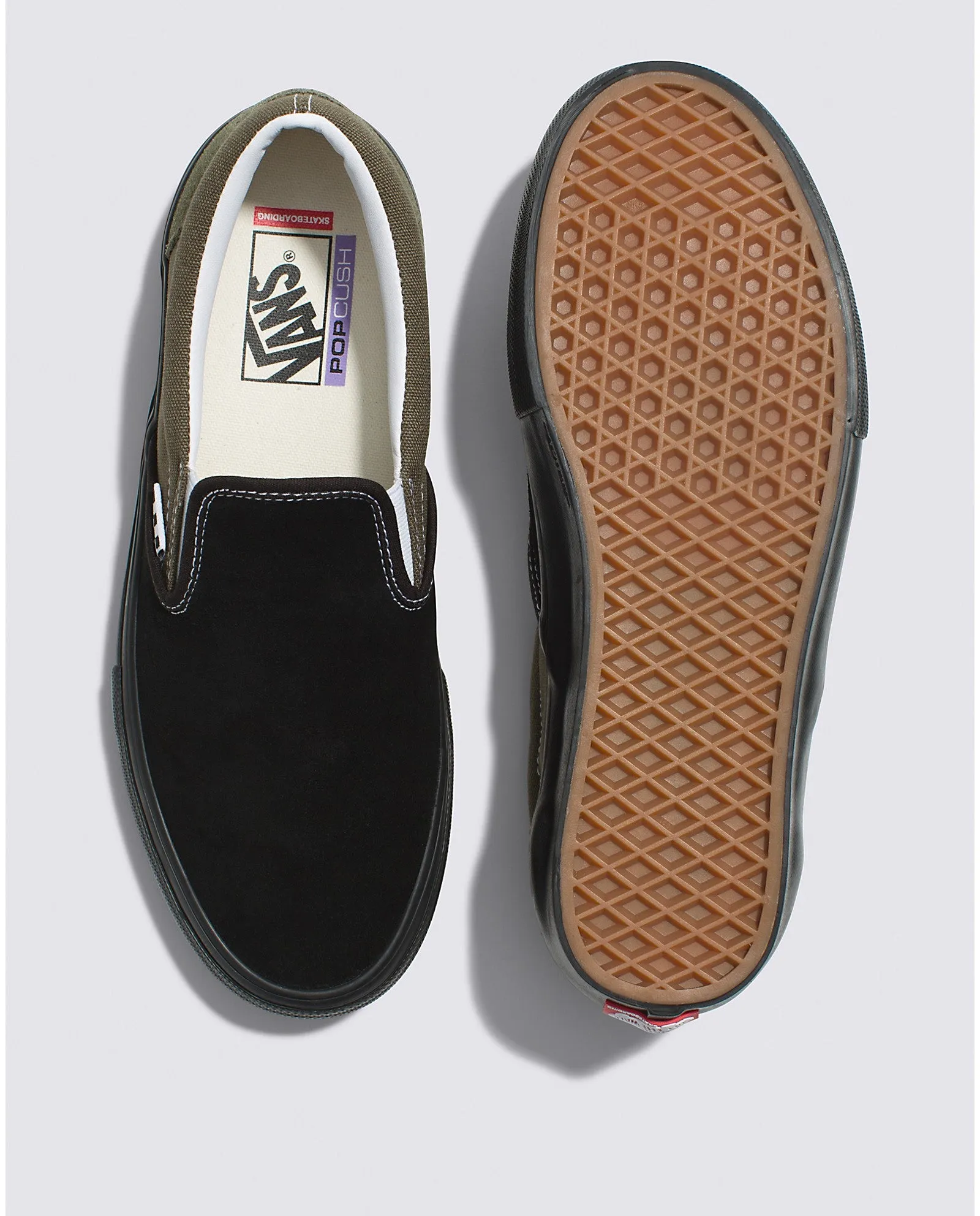 Vans Skate Slip-On Skateboard Shoe - Black/Grape Leaf