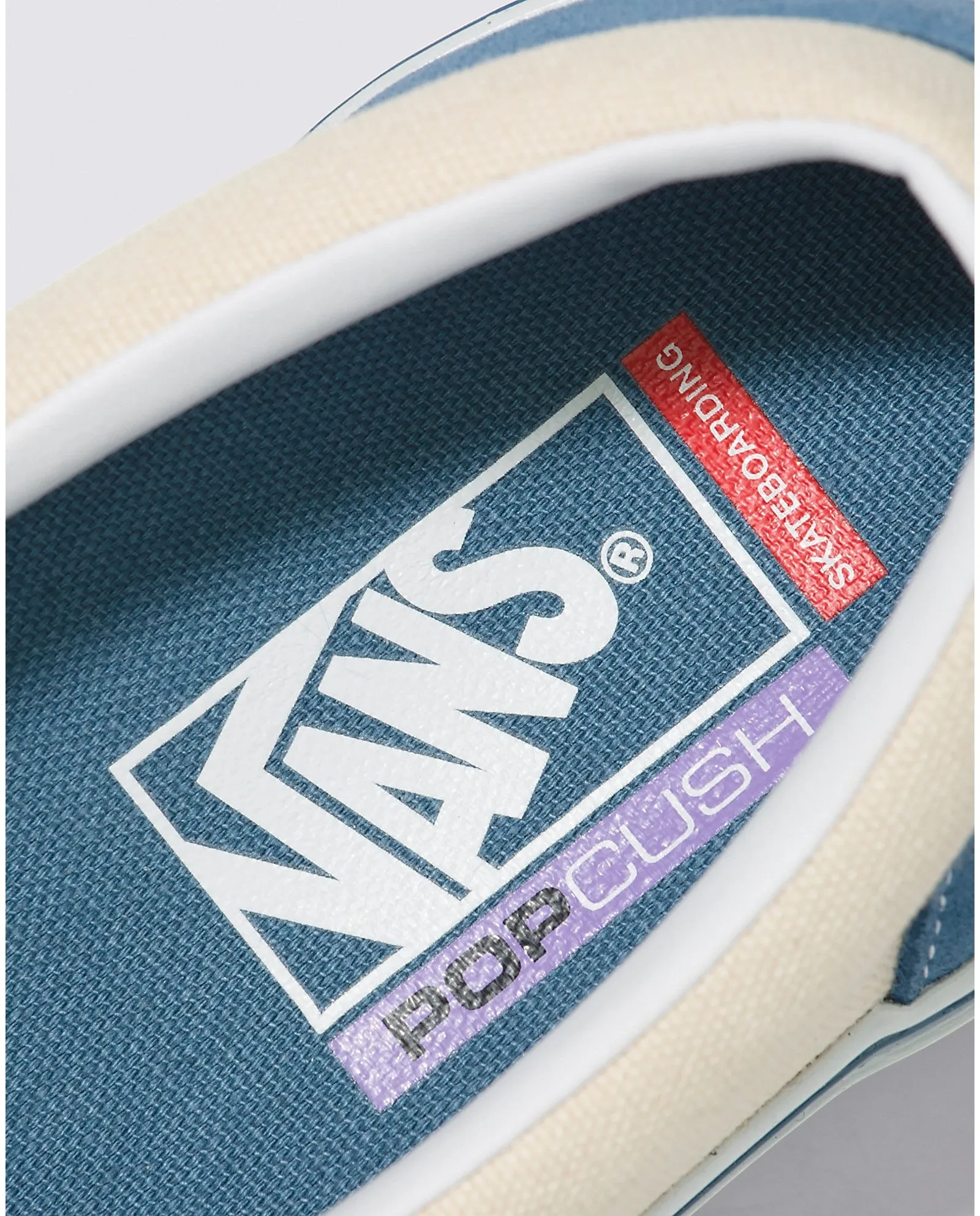 Vans Skate Slip-On Skateboard Shoe - Cream/Light Navy
