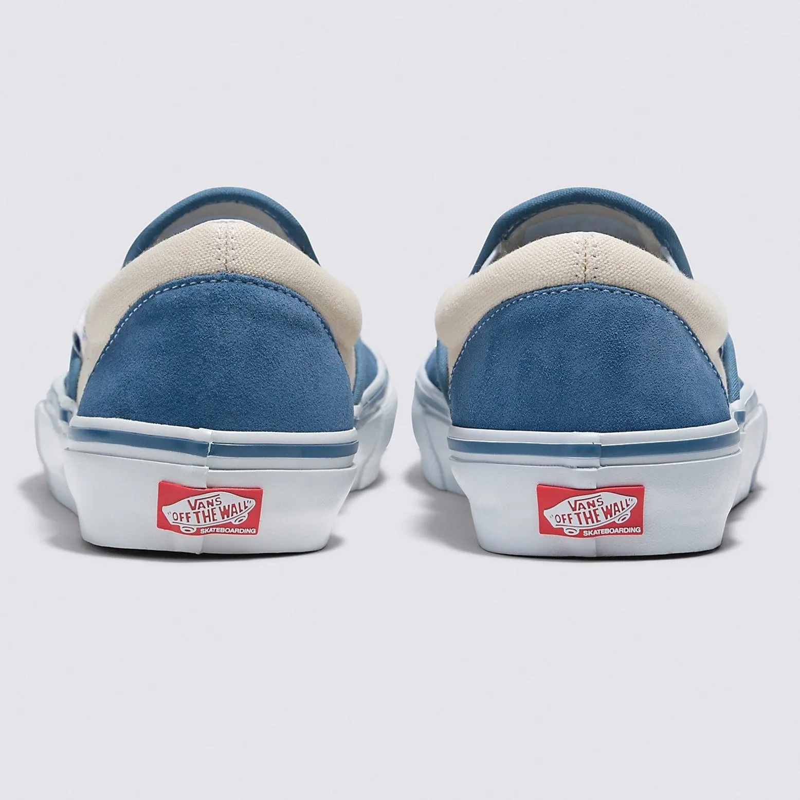 Vans Skate Slip-On Skateboard Shoe - Cream/Light Navy