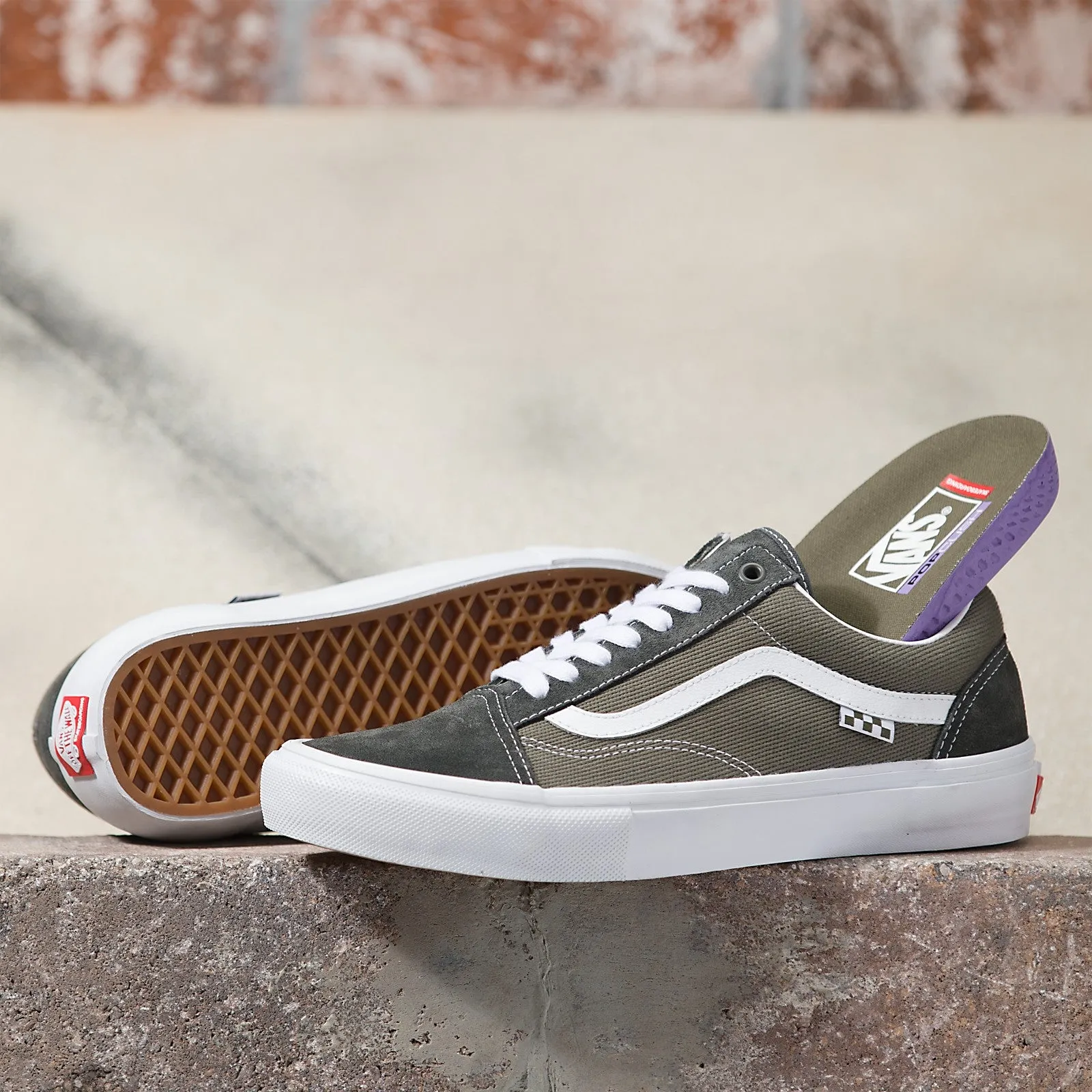 Vans Twill Skate Old Skool Skateboard Shoe - Grape Leaf