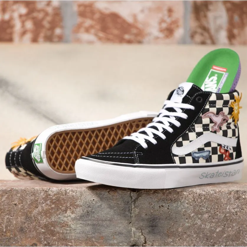 Vans x Skateistan Skate SK8-HI Skateboard Shoe - Checkerboard