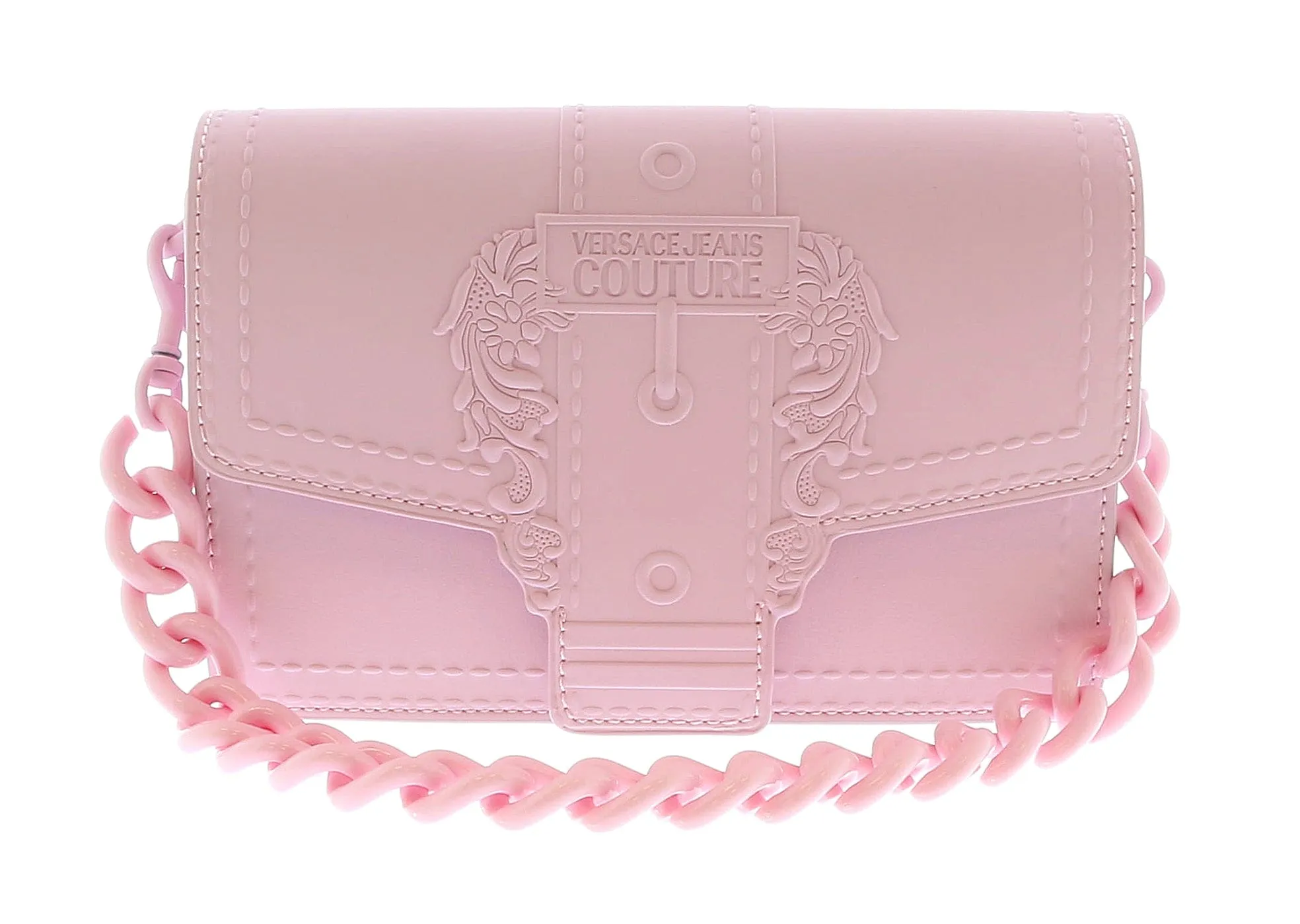 Versace Jeans Couture Baby Pink Small  Baroque Buckle Shoulder bag
