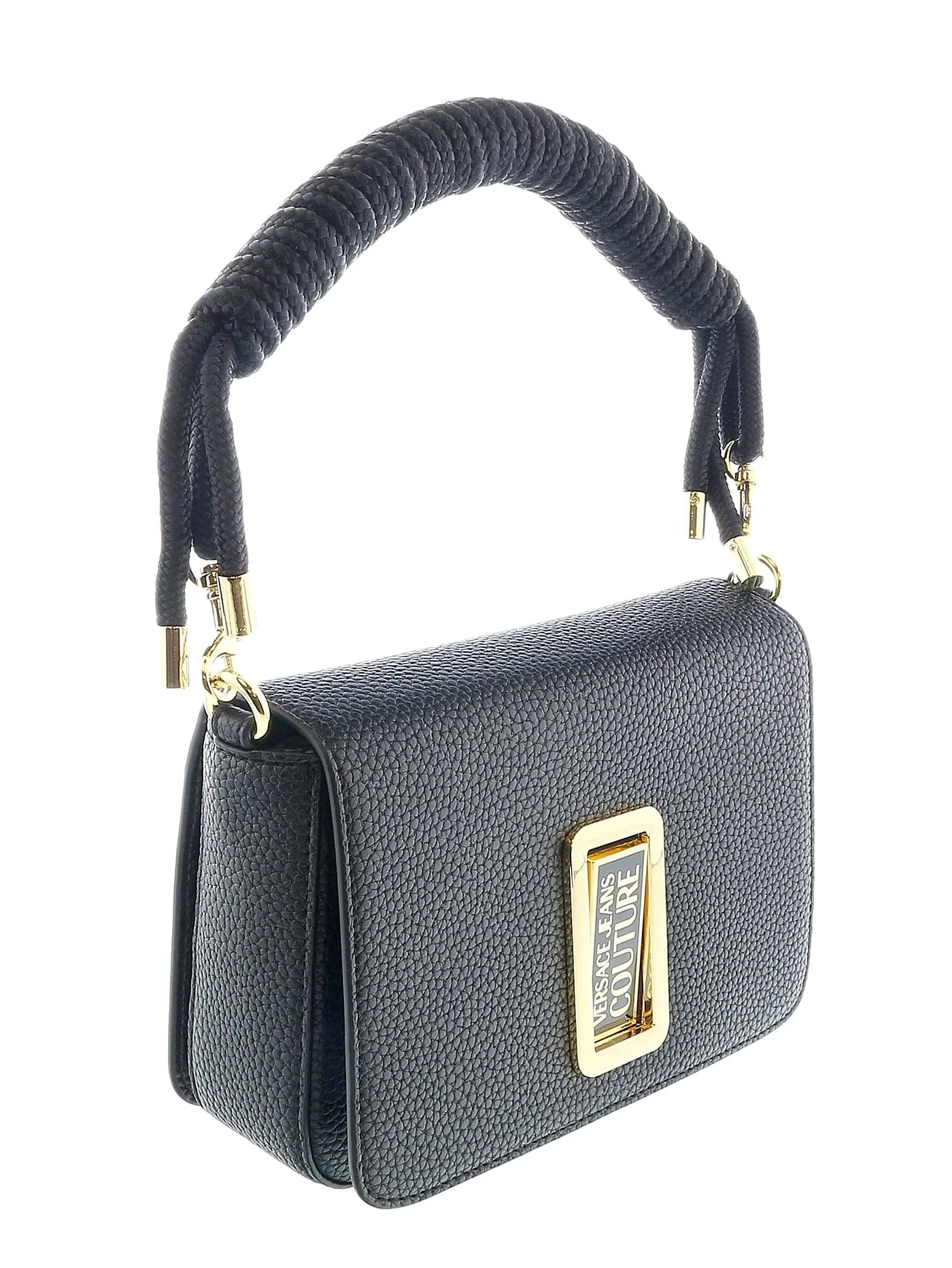 Versace Jeans Couture Black Rope Handle Crossbody Bag
