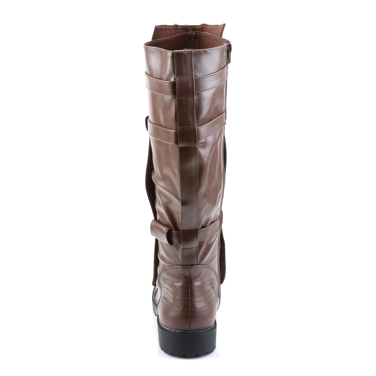 WALKER-130 Fancy Dress Costume Funtasma Men's Boots Brown Pu
