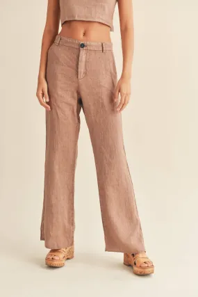 WASHED STRAIGHT LEG PANTS