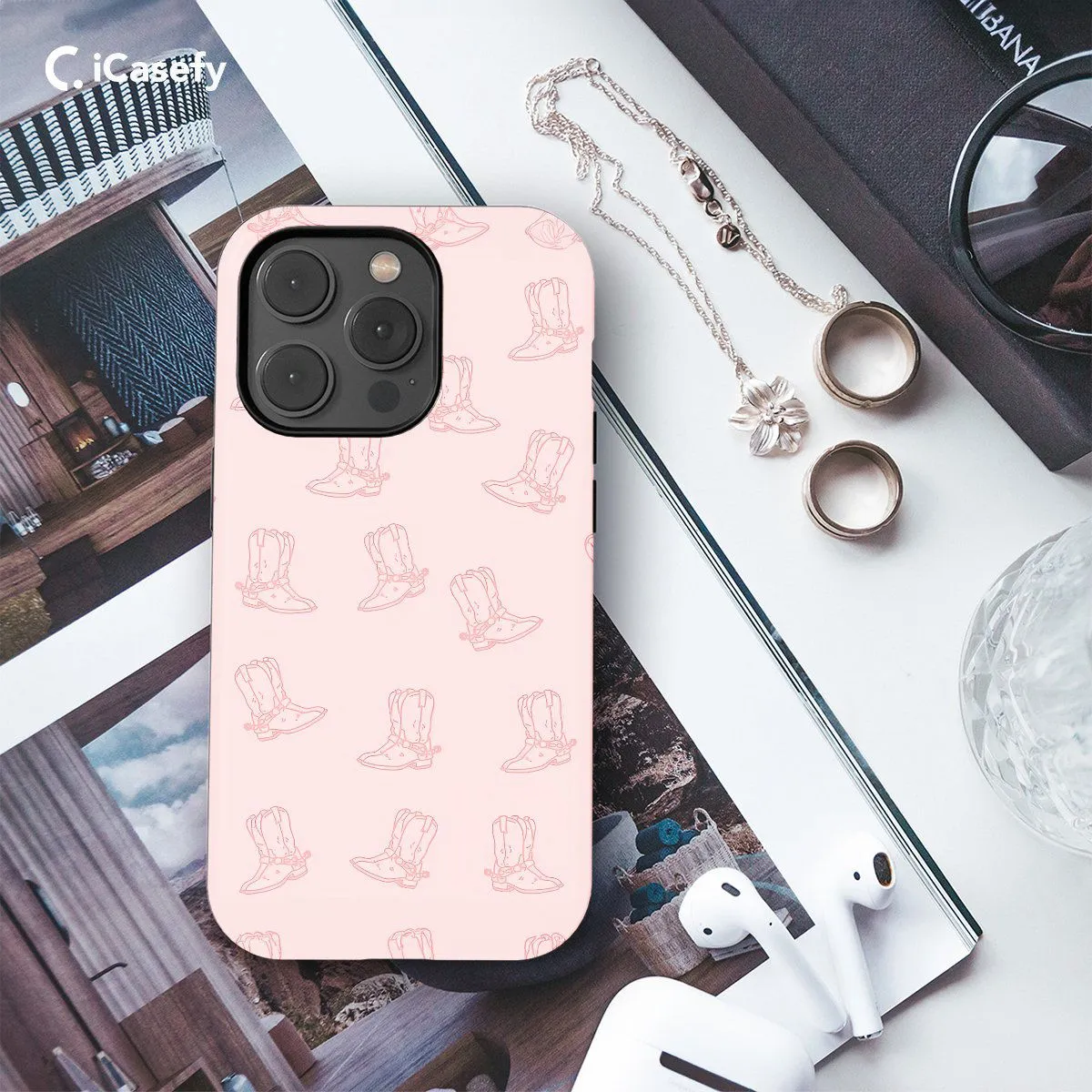 Western Boots Pattern Phone Case iPhone Samsung Pixel & More
