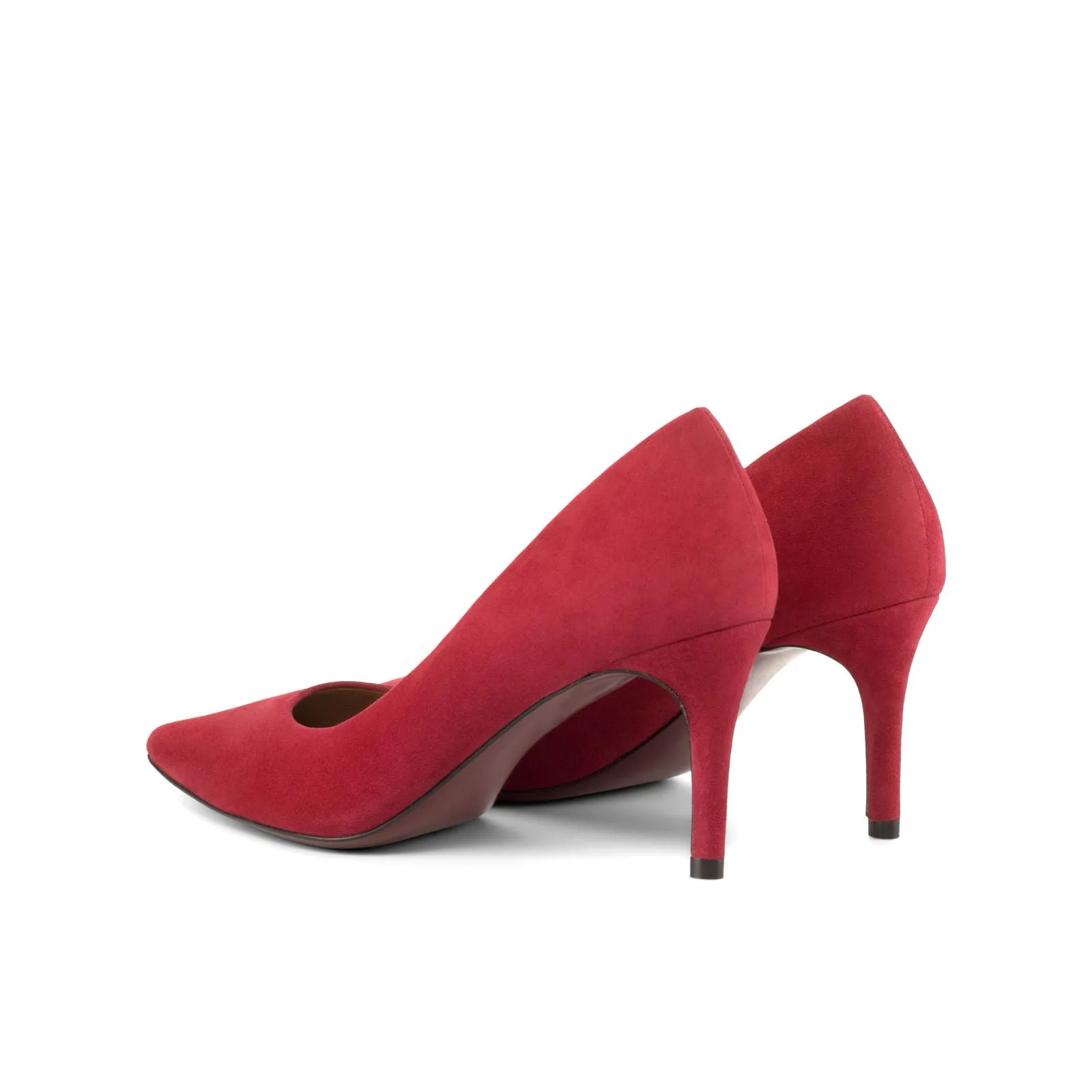 Women's Florence Pointed Toe Leather Heels Wide Plus Size 4771