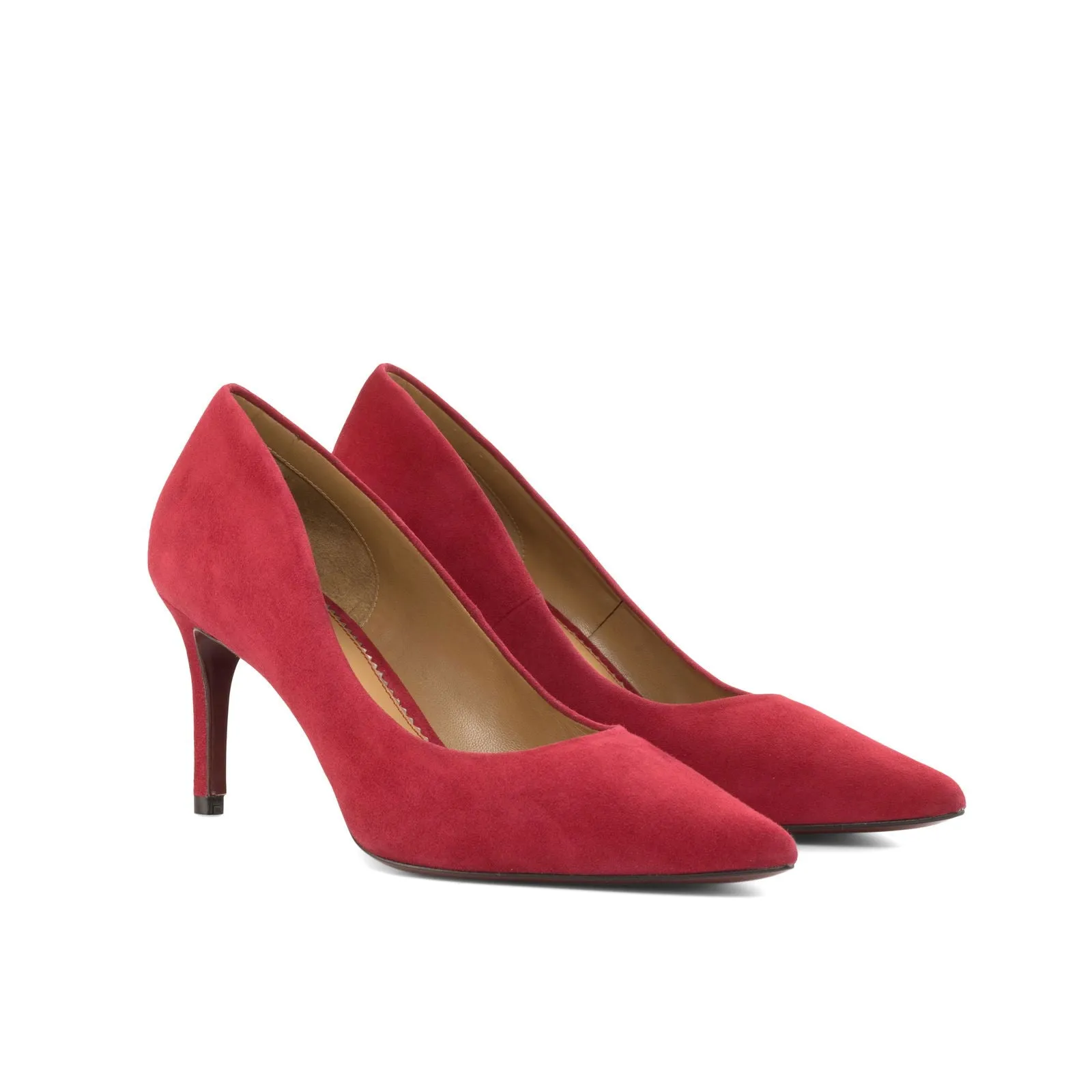 Women's Florence Pointed Toe Leather Heels Wide Plus Size 4771