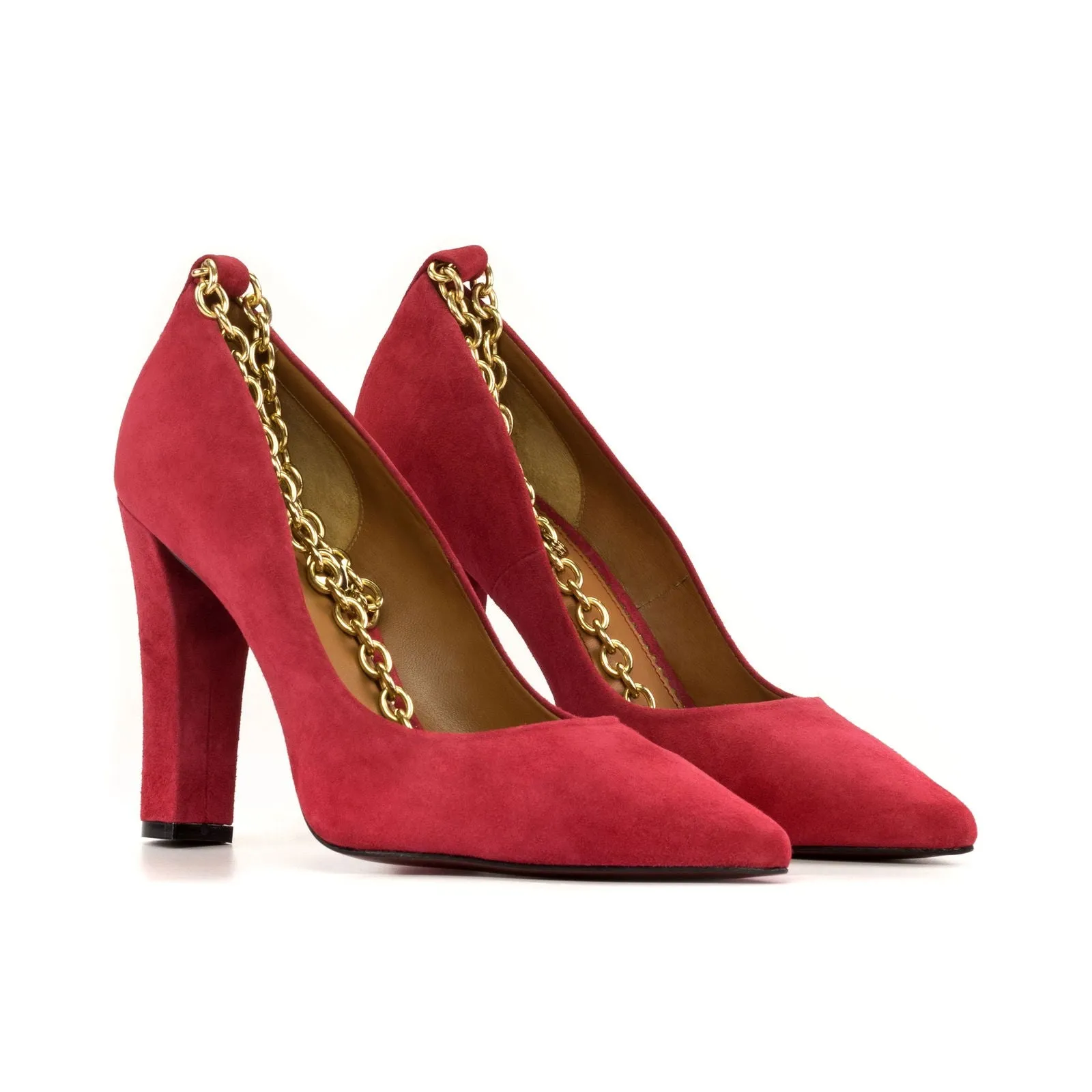 Women's Florence Pointed Toe Leather Heels Wide Plus Size 5479