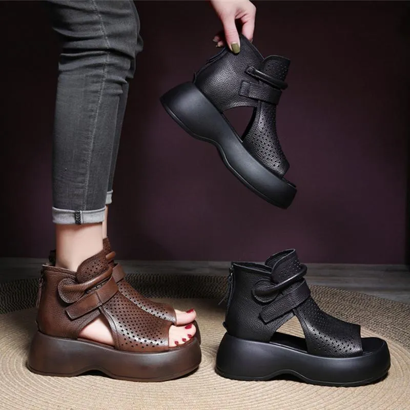 Women's High-Top Roman Platform Sandals - GlamzLife