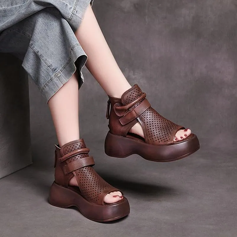 Women's High-Top Roman Platform Sandals - GlamzLife