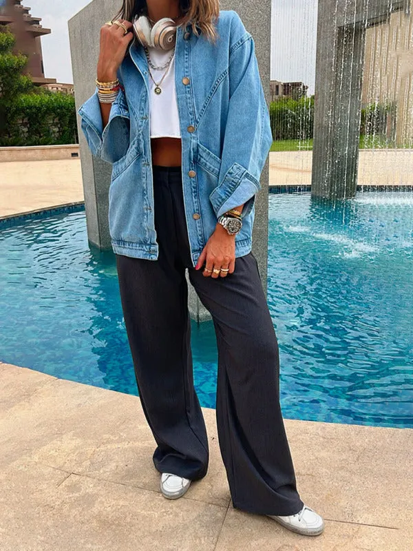 Women’s Loose Fit Edgy Denim Jacket
