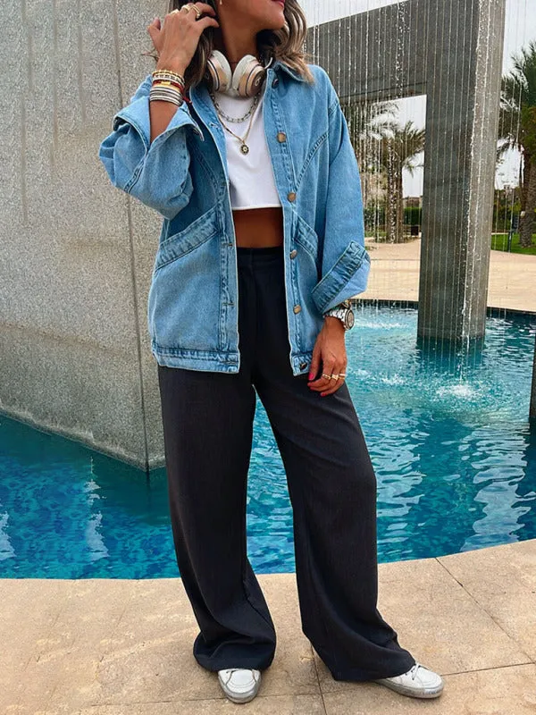 Women’s Loose Fit Edgy Denim Jacket