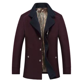 Wool Chest Pocket Casual Jacket