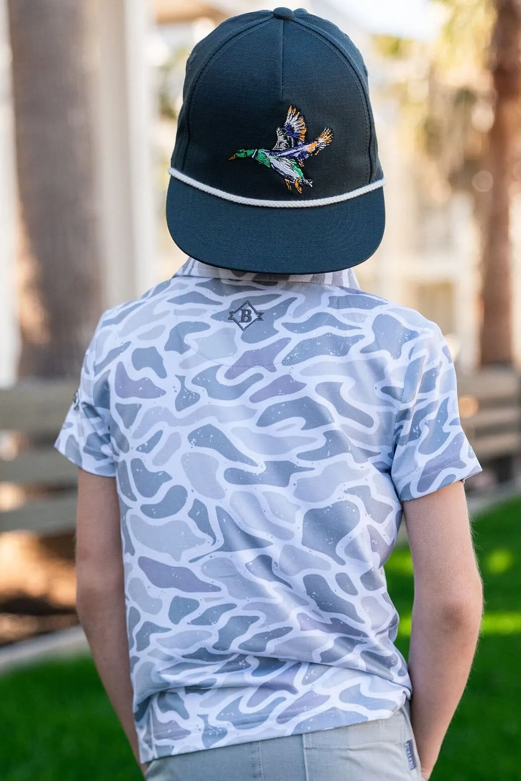 Youth Polo- White Camo