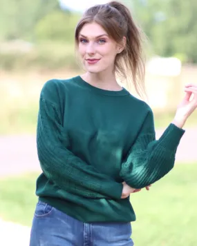 ZESICA Long Sleeve Crew Neck Cable Knit Sweater
